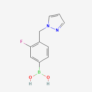 [3-fluoro-4-(1H-pyrazol-1-ylmethyl)phenyl]boronic acid