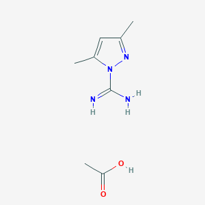 molecular formula C8H14N4O2 B14449668 Acetic acid;3,5-dimethylpyrazole-1-carboximidamide CAS No. 78060-73-8