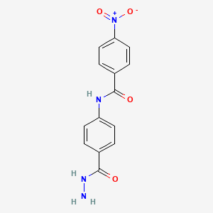 molecular formula C14H12N4O4 B14449673 N-[4-(Hydrazinecarbonyl)phenyl]-4-nitrobenzamide CAS No. 73171-51-4