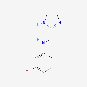 molecular formula C10H10FN3 B1444969 3-fluoro-N-(1H-imidazol-2-ylmethyl)aniline CAS No. 1020670-43-2