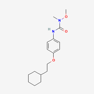 molecular formula C17H26N2O3 B14449691 N'-[4-(2-Cyclohexylethoxy)phenyl]-N-methoxy-N-methylurea CAS No. 76253-20-8