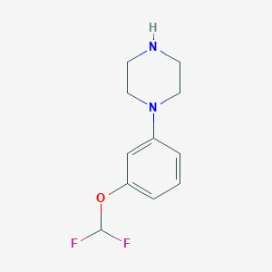 molecular formula C11H14F2N2O B1444971 1-[3-(Difluoromethoxy)phenyl]piperazine CAS No. 794471-93-5