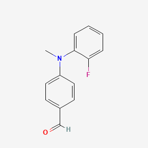 molecular formula C14H12FNO B1444975 4-((2-Fluorophenyl)(methyl)amino)benzaldehyde CAS No. 1458258-82-6