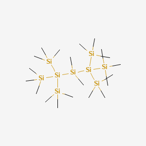 molecular formula C20H60Si9 B14449753 Pentasilane, 1,1,1,3,3,5,5,5-octamethyl-2,2,4,4-tetrakis(trimethylsilyl)- CAS No. 78365-61-4
