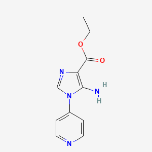 molecular formula C11H12N4O2 B1444976 ethyl 5-amino-1-(pyridin-4-yl)-1H-imidazole-4-carboxylate CAS No. 1280582-62-8