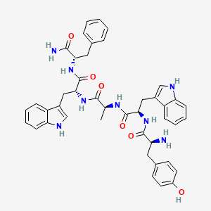 molecular formula C43H46N8O6 B14449769 Tyrosyl-tryptophyl-alanyl-tryptophyl-phenylalaninamide CAS No. 76932-83-7