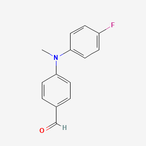 molecular formula C14H12FNO B1444980 4-((4-Fluorophenyl)(methyl)amino)benzaldehyde CAS No. 1458247-26-1