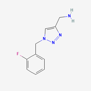 molecular formula C10H11FN4 B1444981 (1-(2-fluorobenzyl)-1H-1,2,3-triazol-4-yl)methanamine CAS No. 1249550-65-9