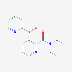 molecular formula C16H17N3O2 B14449810 N,N-Diethyl-3-(pyridine-2-carbonyl)pyridine-2-carboxamide CAS No. 77924-12-0