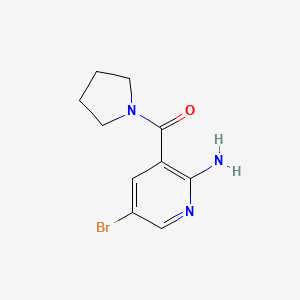molecular formula C10H12BrN3O B1444982 5-Bromo-3-(pyrrolidine-1-carbonyl)pyridin-2-amine CAS No. 1248256-80-5