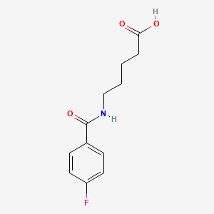 molecular formula C12H14FNO3 B1444992 Pentanoic acid, 5-[(4-fluorobenzoyl)amino]- CAS No. 1459130-39-2