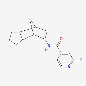 2-fluoro-N-{tricyclo[5.2.1.0^{2,6}]decan-8-yl}pyridine-4-carboxamide