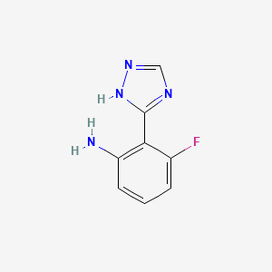 molecular formula C8H7FN4 B1445000 3-fluoro-2-(1H-1,2,4-triazol-3-yl)aniline CAS No. 1249534-87-9