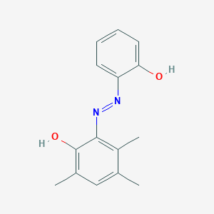 molecular formula C15H16N2O2 B14450047 6-[2-(2-Hydroxy-3,5,6-trimethylphenyl)hydrazinylidene]cyclohexa-2,4-dien-1-one CAS No. 76537-89-8