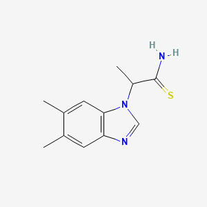 2-(5,6-dimethyl-1H-1,3-benzodiazol-1-yl)propanethioamide