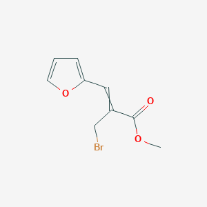 molecular formula C9H9BrO3 B14450146 Methyl 2-(bromomethyl)-3-(furan-2-yl)prop-2-enoate CAS No. 74859-46-4