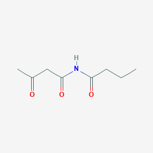 molecular formula C8H13NO3 B14450210 N-Butanoyl-3-oxobutanamide CAS No. 77656-05-4