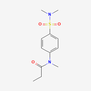 molecular formula C12H18N2O3S B14450224 N-[4-(Dimethylsulfamoyl)phenyl]-N-methylpropanamide CAS No. 74746-43-3