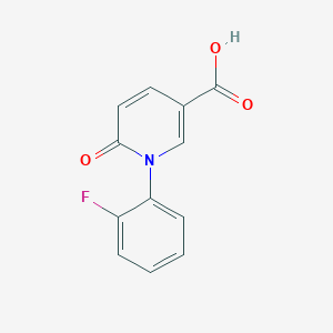 molecular formula C12H8FNO3 B1445030 1-(2-Fluorophenyl)-6-oxo-1,6-dihydropyridine-3-carboxylic acid CAS No. 1284640-83-0