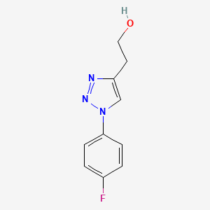 molecular formula C10H10FN3O B1445043 2-[1-(4-fluorophenyl)-1H-1,2,3-triazol-4-yl]ethan-1-ol CAS No. 1249882-55-0