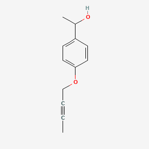 molecular formula C12H14O2 B1445045 1-[4-(But-2-yn-1-yloxy)phenyl]ethan-1-ol CAS No. 1249866-43-0