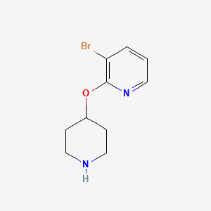 molecular formula C10H13BrN2O B1445047 3-溴-2-哌啶-4-氧杂吡啶 CAS No. 2034154-01-1