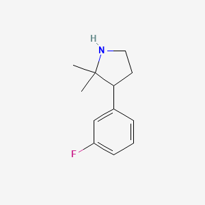 molecular formula C12H16FN B1445048 3-(3-Fluorophenyl)-2,2-dimethylpyrrolidine CAS No. 1249142-99-1