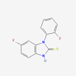 molecular formula C13H8F2N2S B1445049 6-fluoro-1-(2-fluorophenyl)-1H-1,3-benzodiazole-2-thiol CAS No. 1283060-21-8