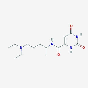 molecular formula C14H24N4O3 B14450498 N-(5-diethylaminopentan-2-yl)-2,6-dioxo-3H-pyrimidine-4-carboxamide CAS No. 79692-37-8