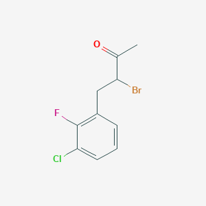 molecular formula C10H9BrClFO B1445053 3-Bromo-4-(3-chloro-2-fluorophenyl)butan-2-one CAS No. 1251242-72-4