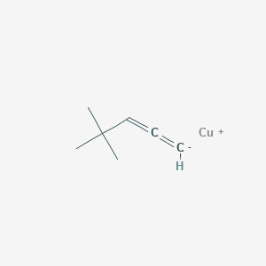 molecular formula C7H11Cu B14450620 Copper(1+) 4,4-dimethylpenta-1,2-dien-1-ide CAS No. 79754-98-6