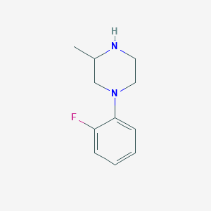 molecular formula C11H15FN2 B1445065 1-(2-Fluorophenyl)-3-methylpiperazine CAS No. 1248478-93-4