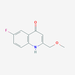 molecular formula C11H10FNO2 B1445066 6-Fluoro-2-(methoxymethyl)-1,4-dihydroquinolin-4-one CAS No. 1248061-93-9