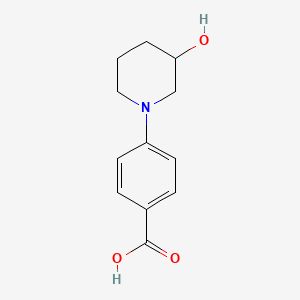 molecular formula C12H15NO3 B1445068 4-(3-Hydroxypiperidin-1-yl)benzoic acid CAS No. 1250166-16-5