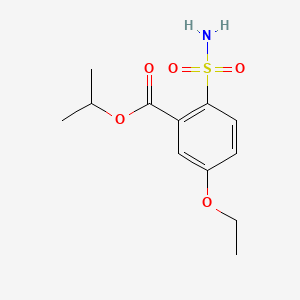 molecular formula C12H17NO5S B14450707 Benzoic acid, 2-(aminosulfonyl)-5-ethoxy-, 1-methylethyl ester CAS No. 74131-21-8
