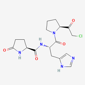 molecular formula C17H22ClN5O4 B14450762 Trh-cmk CAS No. 76819-95-9
