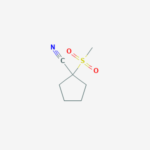 molecular formula C7H11NO2S B1445077 1-(Methylsulfonyl)cyclopentanecarbonitrile CAS No. 1249016-54-3