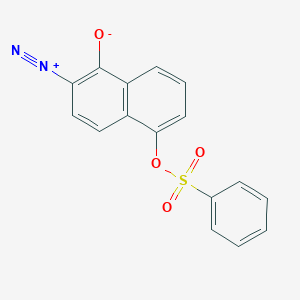 molecular formula C16H10N2O4S B14450771 5-[(Benzenesulfonyl)oxy]-2-diazonionaphthalen-1-olate CAS No. 74151-44-3