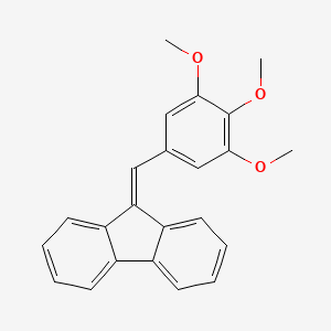 molecular formula C23H20O3 B14450786 9-((3,4,5-Trimethoxyphenyl)methylene)-9H-fluorene CAS No. 74279-53-1