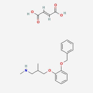 molecular formula C22H27NO6 B14450788 N,2-Dimethyl-3-(2-(phenylmethoxy)phenoxy)-1-propanamine maleate CAS No. 79306-73-3