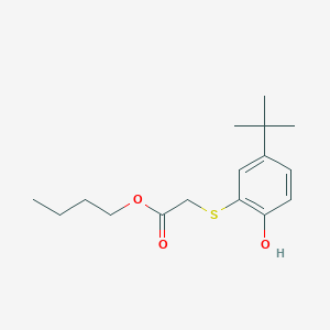 molecular formula C16H24O3S B14450789 Butyl [(5-tert-butyl-2-hydroxyphenyl)sulfanyl]acetate CAS No. 75631-51-5