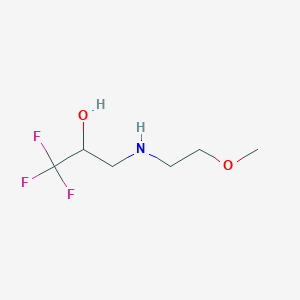 molecular formula C6H12F3NO2 B1445080 1,1,1-Trifluoro-3-[(2-methoxyethyl)amino]propan-2-ol CAS No. 380609-27-8