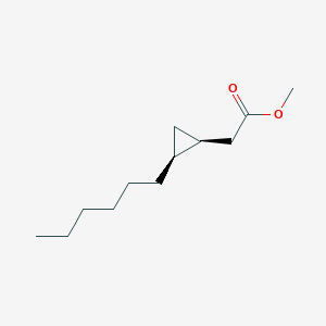molecular formula C12H22O2 B14450819 Methyl [(1S,2S)-2-hexylcyclopropyl]acetate CAS No. 73765-18-1