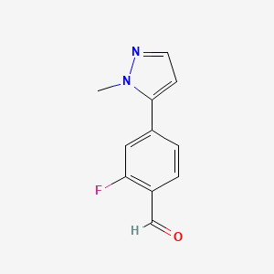 2-fluoro-4-(1-methyl-1H-pyrazol-5-yl)benzaldehyde