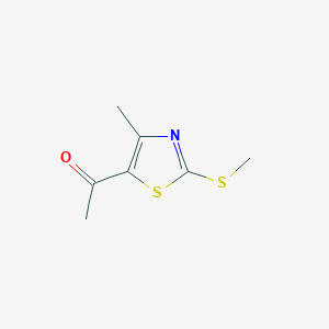 molecular formula C7H9NOS2 B14450828 1-(4-Methyl-2-methylsulfanyl-thiazol-5-yl)-ethanone CAS No. 73548-99-9