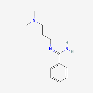 molecular formula C12H19N3 B14450836 N'-[3-(dimethylamino)propyl]benzenecarboximidamide CAS No. 79322-23-9
