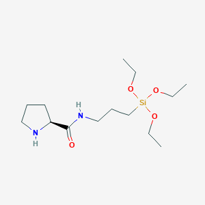 molecular formula C14H30N2O4Si B14450856 N-[3-(Triethoxysilyl)propyl]-L-prolinamide CAS No. 72947-47-8