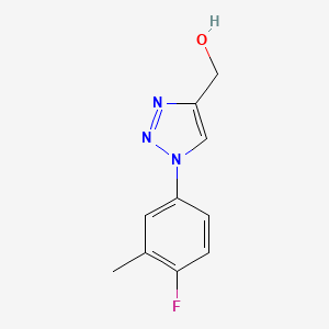 molecular formula C10H10FN3O B1445086 [1-(4-fluoro-3-methylphenyl)-1H-1,2,3-triazol-4-yl]methanol CAS No. 1338949-33-9