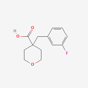 4-[(3-Fluorophenyl)methyl]oxane-4-carboxylic acid