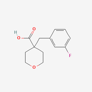 molecular formula C13H15FO3 B1445088 4-[(3-Fluorophenyl)methyl]oxane-4-carboxylic acid CAS No. 1380300-75-3